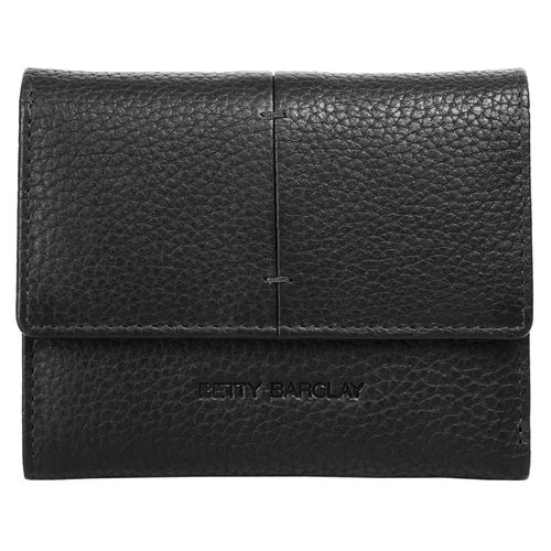 Geldbörse BETTY BARCLAY, schwarz, Leder, unifarben, klassisch, Kleinlederwaren, echt Leder