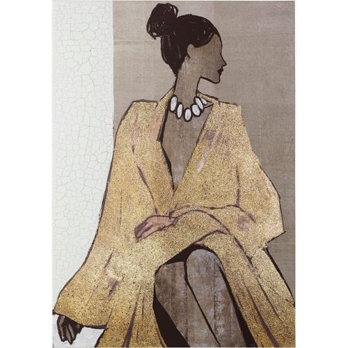 Bild, beige (farbe bild(er): natur, goldfarben), B:70cm H:100cm T:3,5cm, Bilder