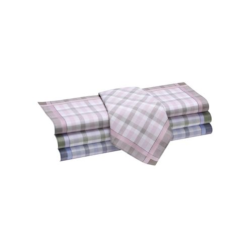 Taschentuch, Damen, Gr. 4-Stück-Packung, bunt (farbig, sortiert), Baumwolle, gemustert, Modetücher