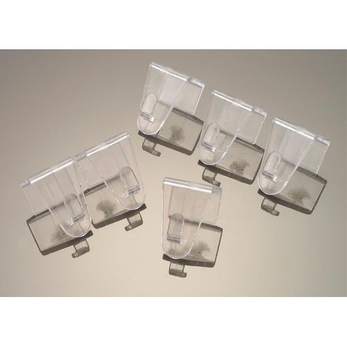 Türhaken RUCO, transparent, Kunststoff, Haken, Gardinenhaken, Kunststoff