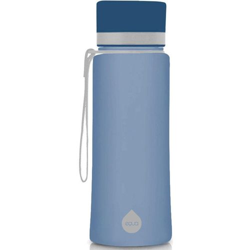 Trinkflasche EQUA "Plain Midnight", blau (transparent, hellblau), H:21cm, Tritan, Trinkflaschen, Tritan-Kunststoff, 600 ml