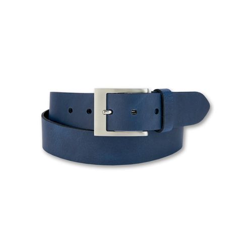 Ledergürtel BERND GÖTZ, Damen, Gr. 85, blau (dunkelblau), Leder, unifarben, casual,modisch,klassisch, Gürtel, mit eckiger Schließe