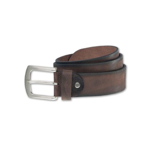 Ledergürtel BERND GÖTZ, Damen, Gr. 85, braun (dunkelbraun), Leder, unifarben, casual,modisch, Gürtel, mit Airbrushkante