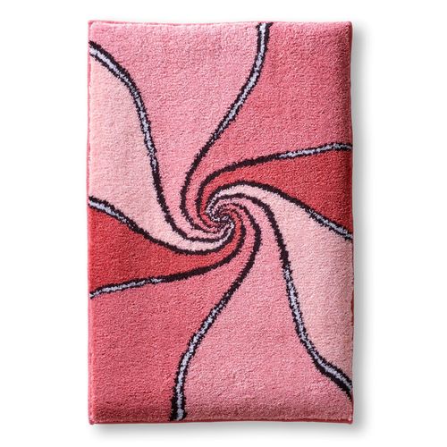 Badematte GRUND Gr. 4, rosa (rosé), WC-Vorleger rechteckigmit Ausschnitt(50cm x 50cm),, Badematten