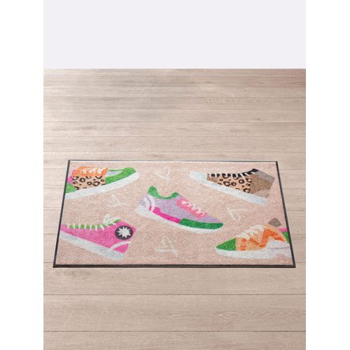 Fußmatte Gr. 1, bunt (beige, bunt), B:40cm H:7mm L:60cm, Polyamid, Kunstfaser, Teppiche