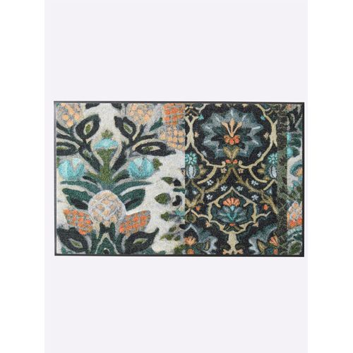 Fußmatte Gr. 5, bunt (petrol, apricot, bedruckt), B:115cm H:7mm L:175cm, Polyamid, Kunstfaser, Teppiche
