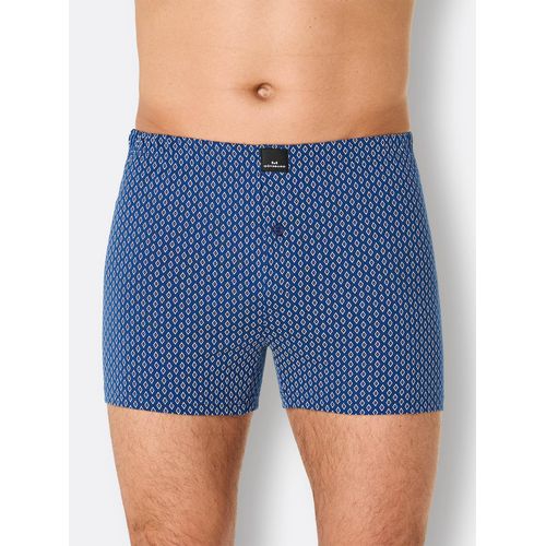 Boxershorts, Herren, Gr. 6, marine, jeansblau, weiß, bedruckt, 100% Baumwolle, Unterhosen