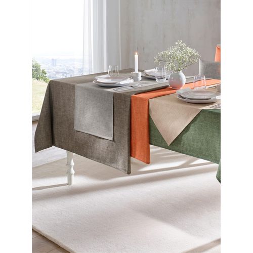 Tischdecke Gr. 4, orange (terra), B:130cm L:160cm, Tischdecken