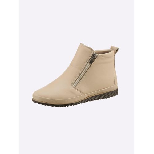 Stiefelette ANDREA CONTI, Damen, Gr. 36, beige (ecru), Leder, Glattleder, Rindsleder, sportlich, Schuhe