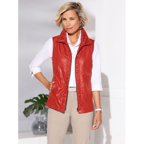 Kurzweste CLASSIC BASICS, Damen, Gr. 46, rot, 100% Polyester, unifarben, Westen