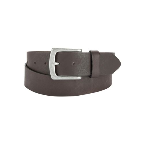 Ledergürtel BERND GÖTZ, Damen, Gr. 140, braun (dunkelbraun), Leder, unifarben, casual,modisch, Gürtel, mit silberfarbener Schließe