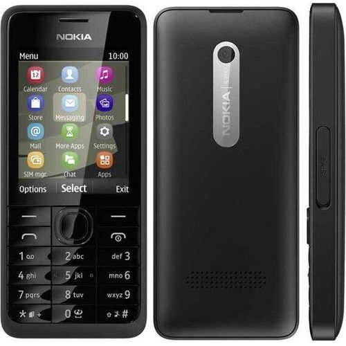 Nokia 301 schwarz Ohne Simlock Original Top Handy Akzeptabel