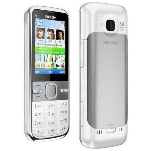 Nokia C5-00 Weiß 3,2 Mpx Ohne Simlock Original Top Handy Akzeptabel