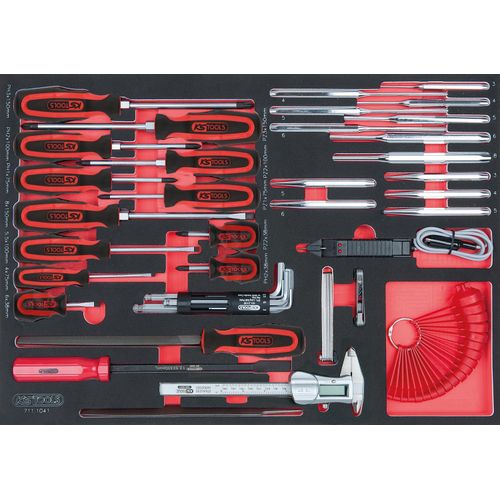 KS TOOLS SCS Schraubendreher- und Messgeräte-Satz 41tlg. in 1/1 Systemeinlage - 711.1041