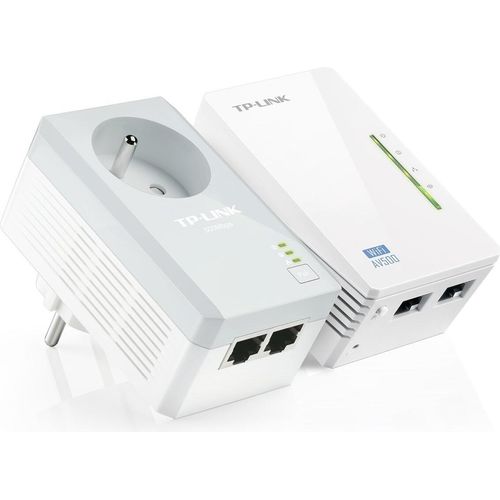 Tp-Link, WLAN-Repeater N300 Kit mit 600 Mbps Powerline-Adapter, Weiß