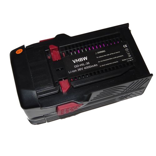 vhbw Akku Ersatz für Hilti B36, 418009, 2203932, B36V für Elektrowerkzeug (4000 mAh, Li-Ion, 36 V)