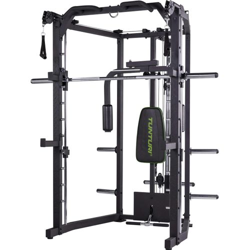 Tunturi Full Smith Machine SM80, Kraftstation Multigym, mit Flaschenzug, Klimmzugstange, Butterfly
