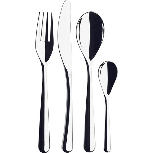 Iittala Piano Besteckgarnitur, 16-tlg., Besteckset, Besteck, Messer, Löffel, Gabel, Edelstahl, Silber, 1009838