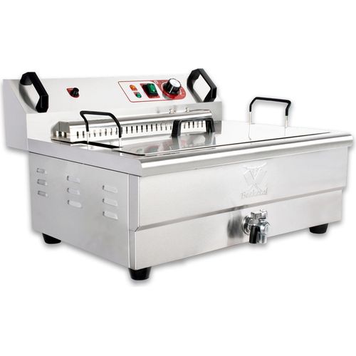 Beeketal Gastronomie Friteuse Fritteuse 230V, Fritteuse BTF/BWF:BWF-201P - 20 L mit Ablaufhahn