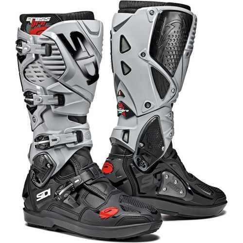 Sidi Crossfire 3 SRS Motocross Stiefel Farbe: Schwarz/Grau, Grösse: 41
