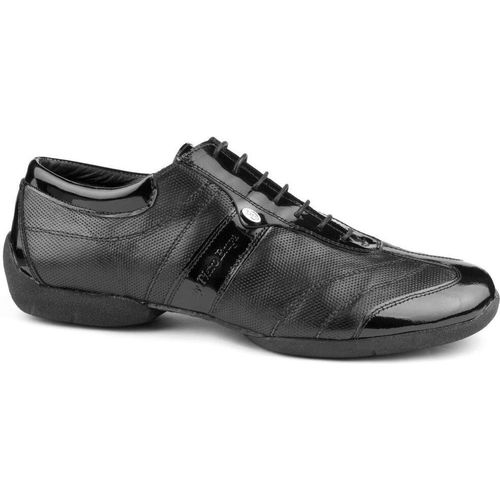 PortDance Herren Sneakers PD Pietro Street - Material: Leder/Lack Schwarz - Sohle: Sneaker - Größe: EUR 42