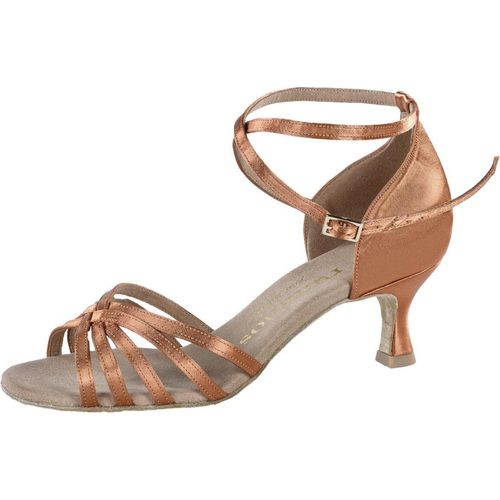 Rummos Damen Tanzschuhe R332 048 - Material: Satin Dark Tan - Absatz: 50R Flare - Größe: EUR 39