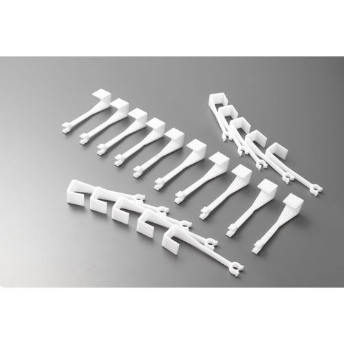 Fensterhaken RUCO, transparent, B:1,5cm H:2cm L:10cm, Kunststoff, Haken, Lichterkettenbefestigungs- Clips für Fenster, Kunststoff
