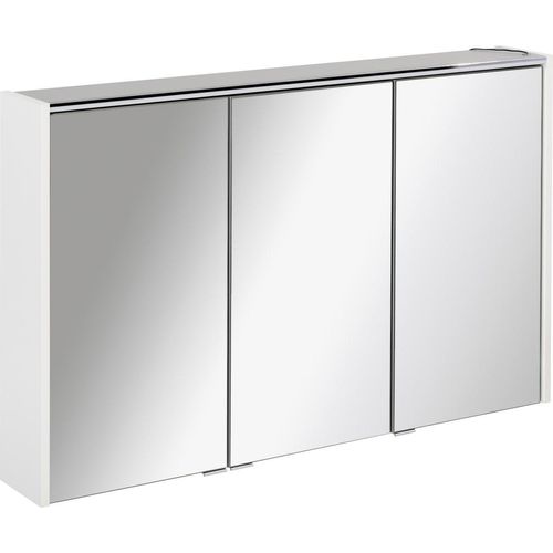 Spiegelschrank FACKELMANN, weiß, B:110,0cm H:68,3cm T:16,0cm, Spanplatte, Schränke
