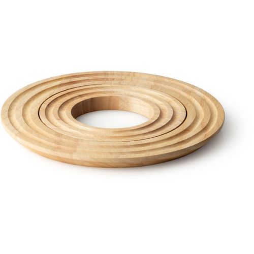 Topfuntersetzer CONTINENTA, braun (holzfarben), H:1,5cm Ø:21cm, Holzwerkstoff, Untersetzer, rund, Gummibaum Ø 21x1,5 cm