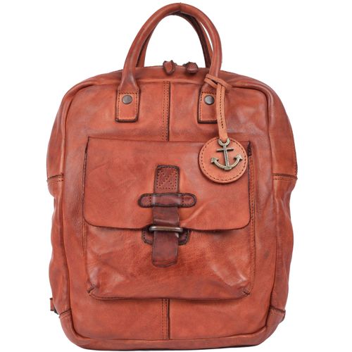 Daypack HARBOUR 2ND "Quinn", Gr. B/H/T: 24cm x 9cm x 30cm, braun (cognac), Rindsleder, Rucksäcke, Rucksack, Damenrucksack, Tagesrucksack