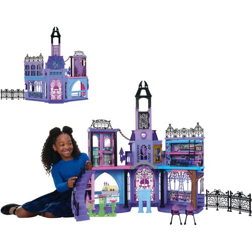 Puppenhaus MONSTERHIGH™ "Monster High Haunted High School-Puppenhaus", bunt, Puppenhäuser, KinderB:145cm H:110cm, Kunststoff, B:145cm H:110cm