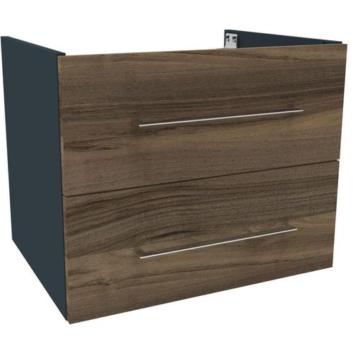 Waschtisch FACKELMANN, korpus anthrazit matt, front optik nussbaum, anthrazit matt, B:60,0cm H:50,8cm T:46,0cm, Waschtische