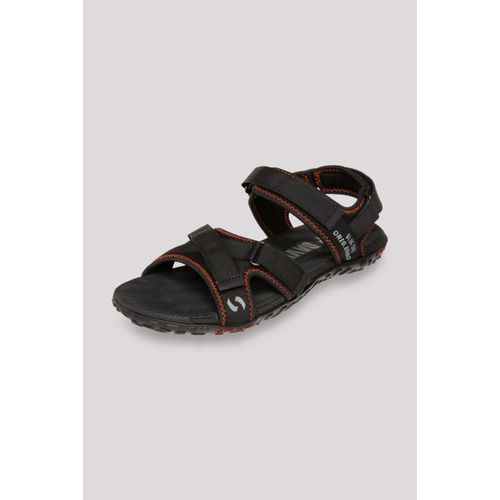 Sandale CAMP DAVID, Herren, Gr. 43, schwarz, Textil, Synthetik, bestickt, casual, Schuhe, mit Klettverschluss