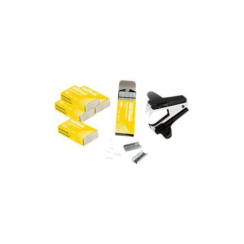 Schäfer Shop Select Marken-Heftklammern 24/6, 10 x 1000 Stück + Heftklammernentferner novus B 80, gratis