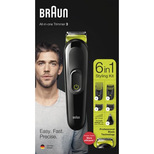 Braun Multi-Grooming-Kit MGK3221 6-in1 Trimmer Haarschneider Bartschneider