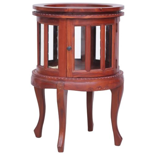 Vitrinenschrank 50 X 50 X 76 Cm Massivholz Mahagoni | Farbe: Braun
