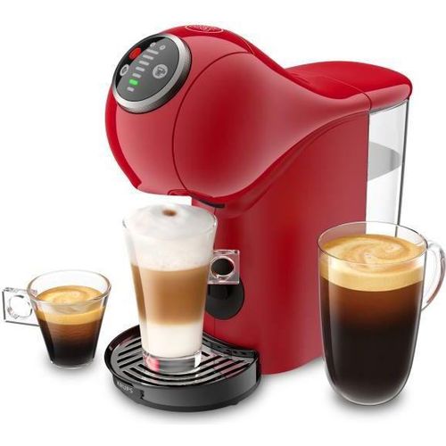 KRUPS Genio S Plus - Espressomaschine BooFunction XL Heiße und kalte Getränke - Entkalkungsanzeige - Rot - YY4444FD