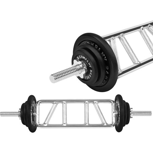 Guss Hantel-Set 25,5 Kg Trizephantelstange Gewichte Rahmenhantel