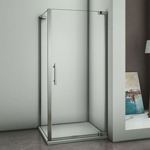 Duschkabine 100X70X185cm Duschabtrennung Dusche Duschwand Eckeinstieg Drehtür Duschtür mit 8mm Sicherheitsglas Nischentür