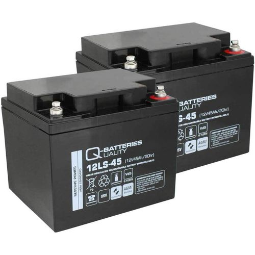 Ersatzakku für Brandmeldezentrale Siemens FC726-ZA 2 x AGM Batterie 12V 45Ah mit VdS