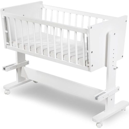 Babybett Wiegen Babybetten Babywiege Kinderbett Faltbares Bett für Kleinkinder mit Matratze 5 Anwendungen Weiß ZOLLI KMbaby