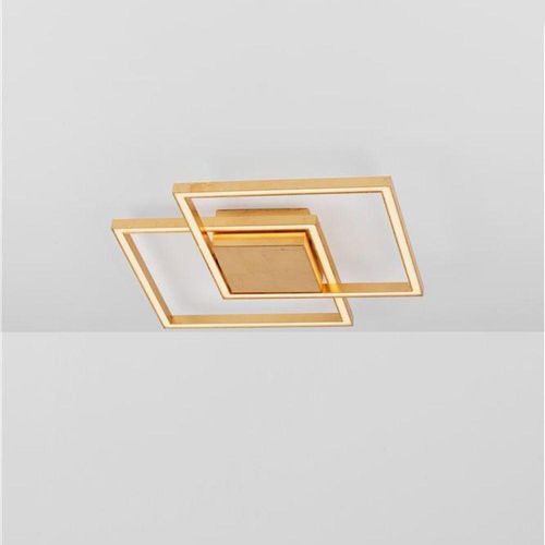 Nova Luce BILBAO LED Deckenleuchte Blattgold 25W Warmweiss 46x46x6,5cm 9500821