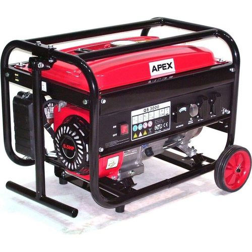 06262 Benzin Stromerzeuger 3000 mit Fahrwerk Generator Notstromaggregat fahrbar