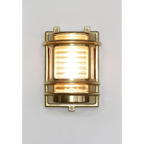 Außenlampe Wand GRACIA aus Messing massiv Maritim Wandleuchte Schiffslampe Haus Garten