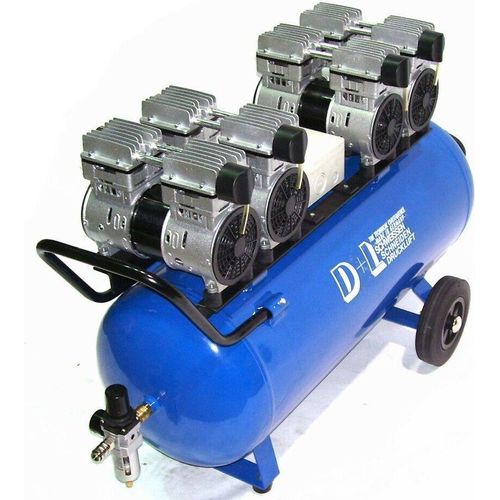 Druckluft Kompressor Silent Leise V8 360/8/90W Ölfrei Flüster Kompressor 4PS