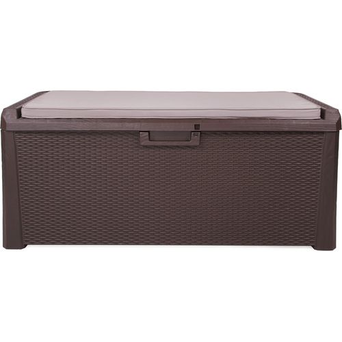 ONDIS24 Kissenbox Auflagenbox Santo Plus mit Sitzkissen 560 L braun