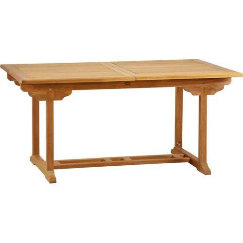 Gartentisch Teakholz Ausziehtisch Tivoli 160 -></noscript> 220x100 cm als ausziehbarer Teak Holztisch, flexibel, unbehandelt & rechteckig