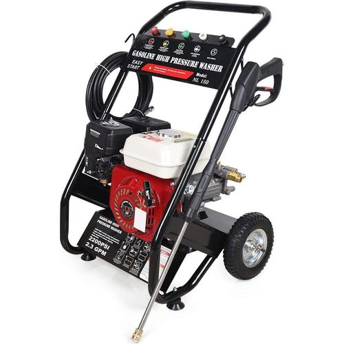 Benzin Hochdruckreiniger 6,5PS 3400U/min Druckreiniger Machine Mit Hochdruckpistole und Benzinmotor für Autos Farmen Fabriken