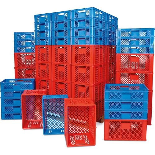 78 Bäckerkisten in 2 Größen/Farben, 42x 600x400x150mm blau,36x 600x400x320mm rot