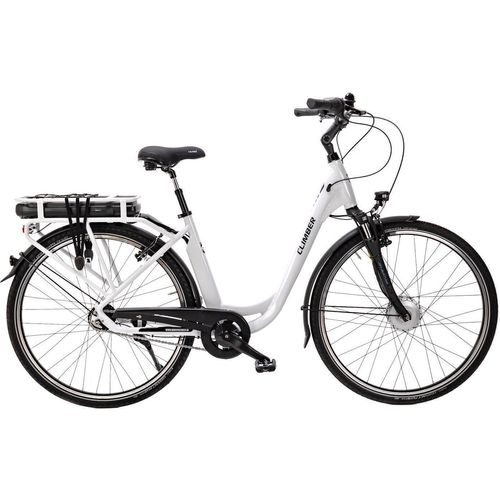 28 Zoll Damen City E Bike Elektro Fahrrad Shimano Nexus 7 Gang Continental weiss